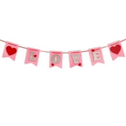Valentine's Day Banners Love Heart Garland Banner Heart Iridescent Party Decorations Home Decor